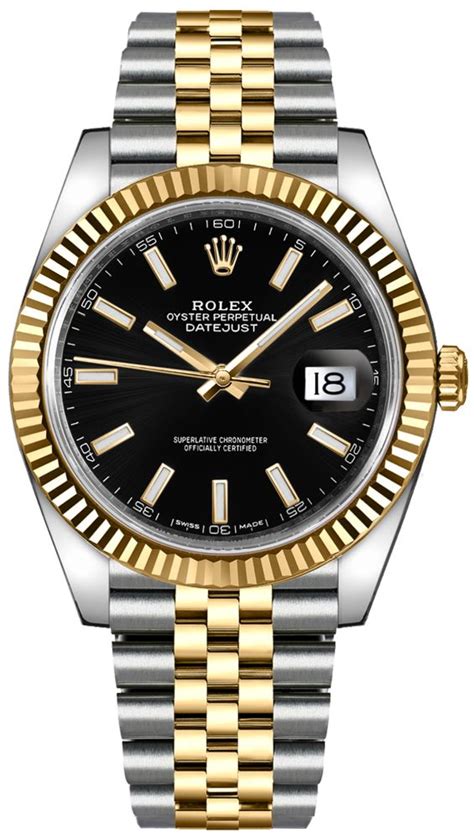 rolex datejust nero oro